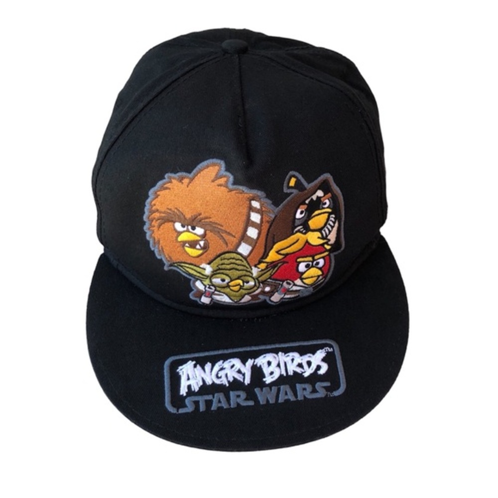 Angry Birds STAR WARS Animations Black Embroidered One Size Snap Back Hat Cap